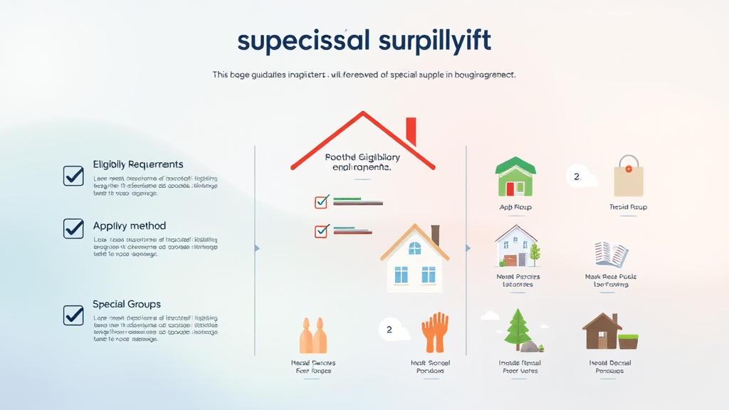 특별공급 자격 요건 및 신청 방법 안내